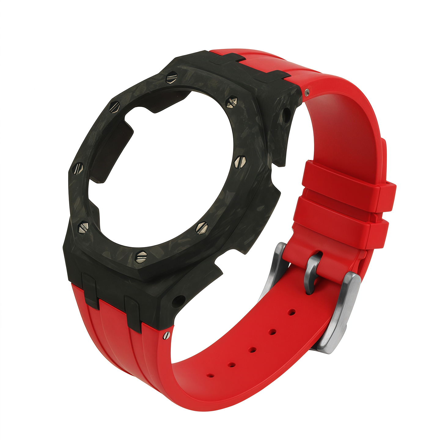 Upgrade and Modification for Casio GA2100 GA-B2100 GA-2110 Fiber Carbon Case Fluororubber Strap Men's Bracelet Wristband