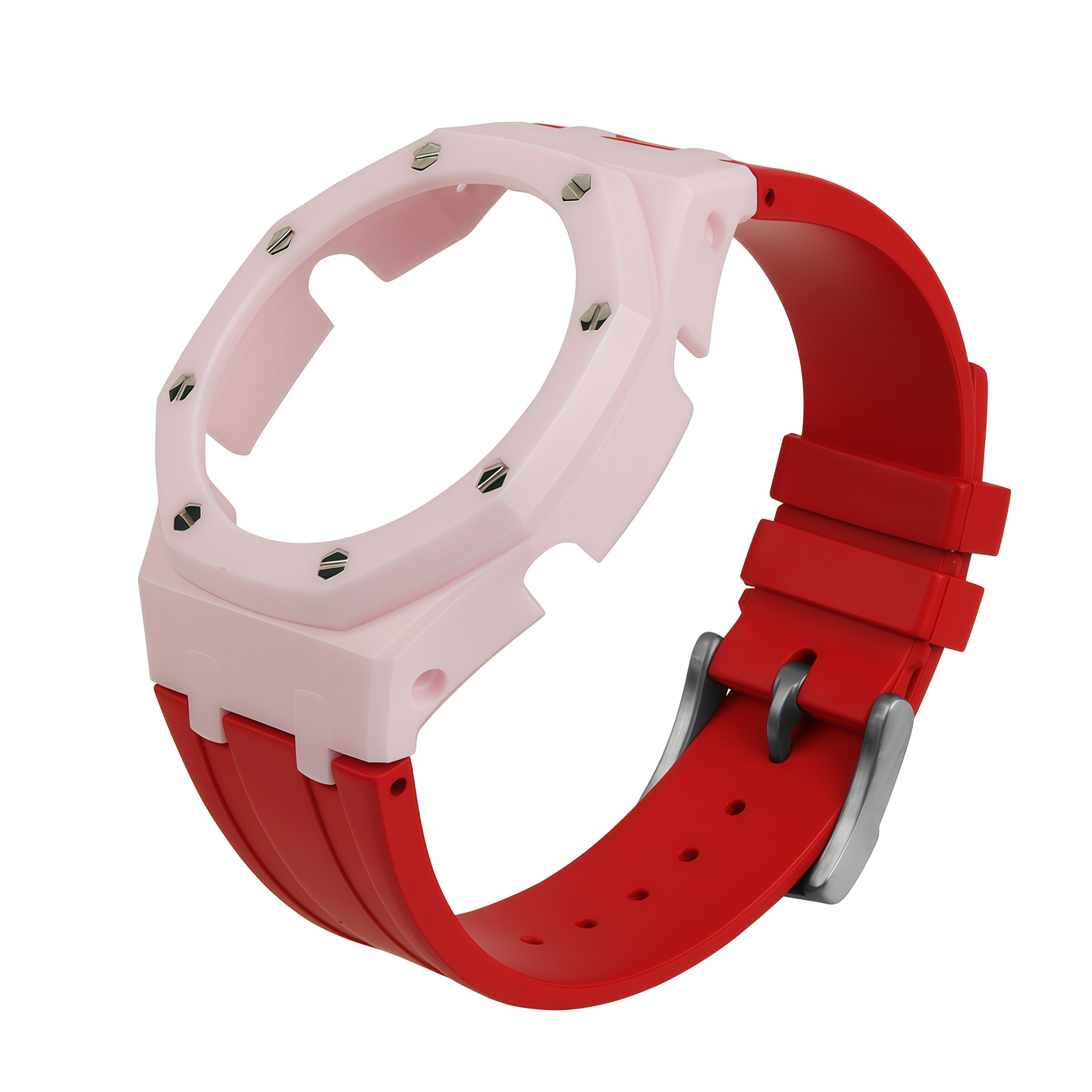 Upgrade and Modification for Casio GA2100 GA-B2100 GA-2110 Fiber Carbon Case Fluororubber Strap Men's Bracelet Wristband