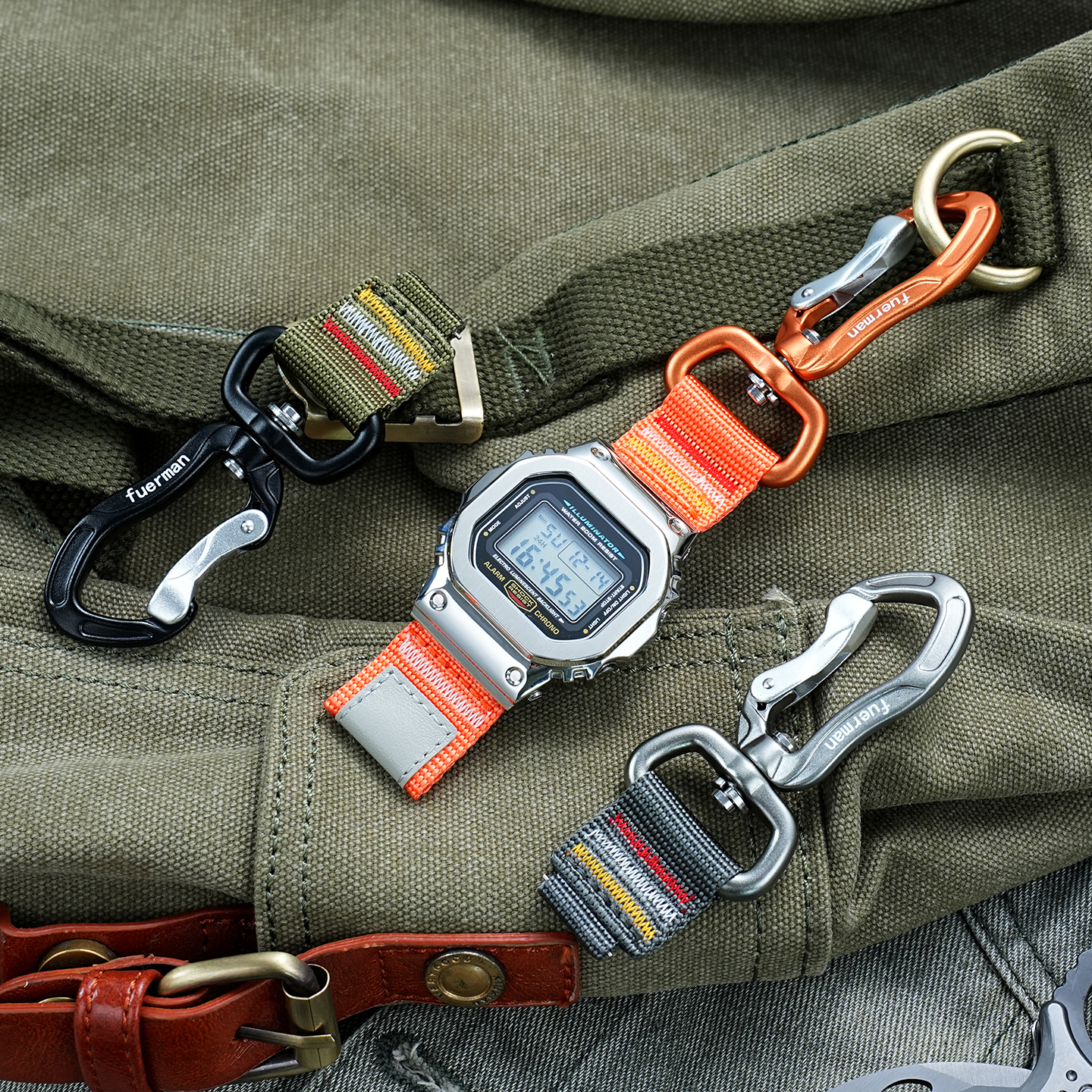 Outdoor Waterproof Sports Compatible with Casio PRJ-B00 PRW-6900/6600/60 Mountain Series Woven Nylon Watch Strap