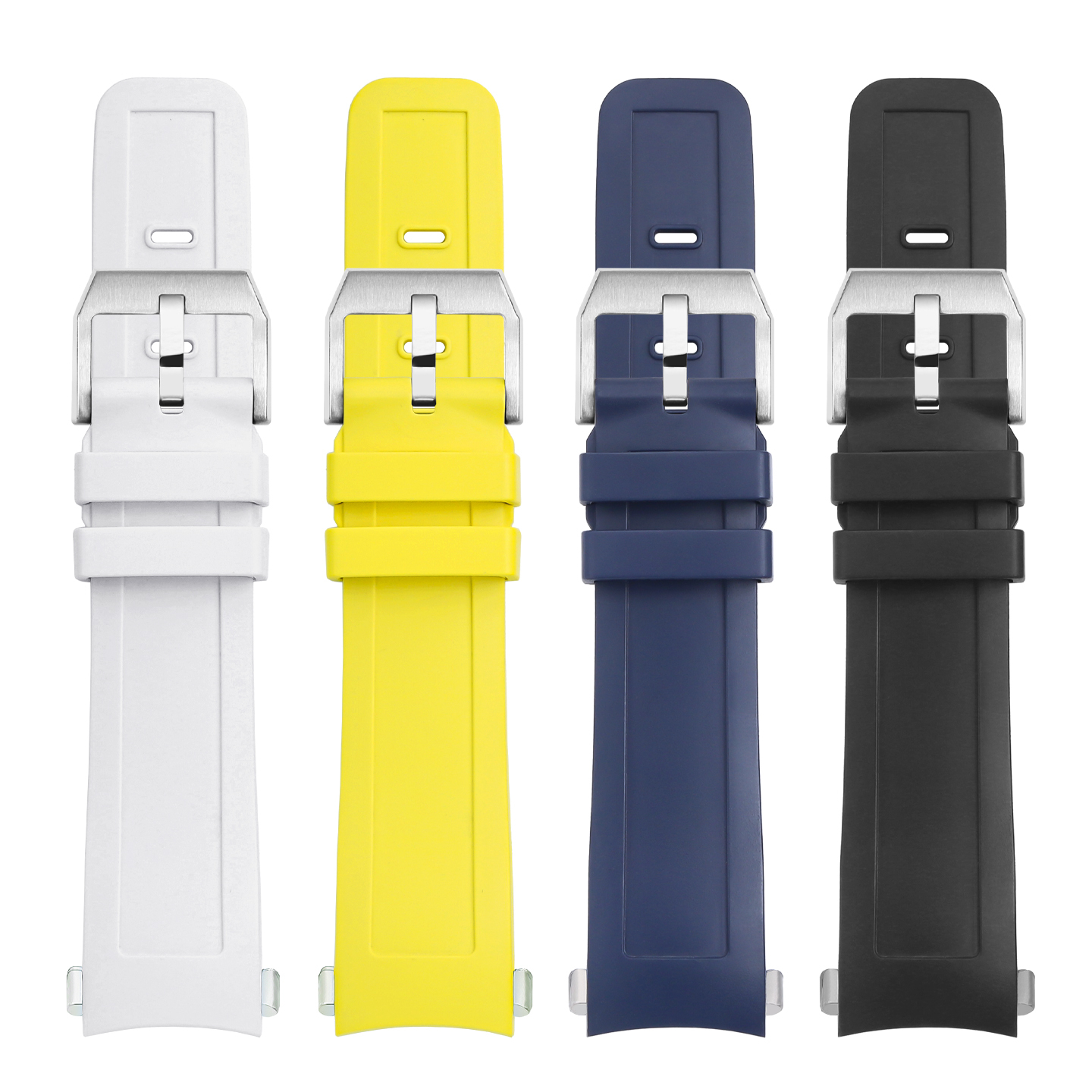 Compatible with IWC Marine Chronograph 356802, 329005, 356811 Fluororubber Watch Strap Quick-Release Interface