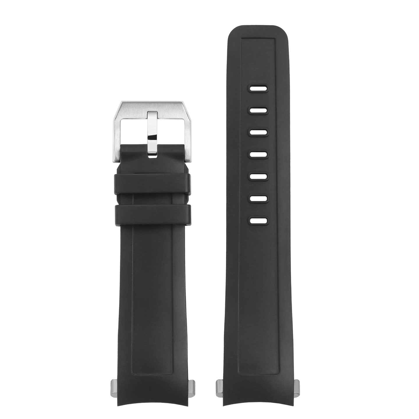 Compatible with IWC Marine Chronograph 356802, 329005, 356811 Fluororubber Watch Strap Quick-Release Interface