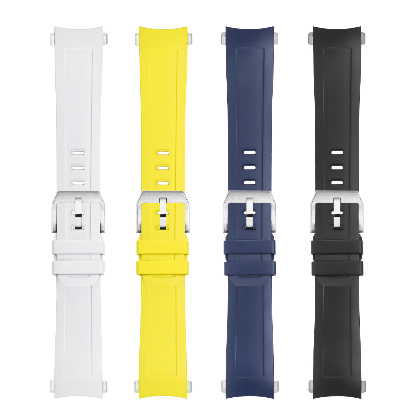 Compatible with IWC Marine Chronograph 356802, 329005, 356811 Fluororubber Watch Strap Quick-Release Interface