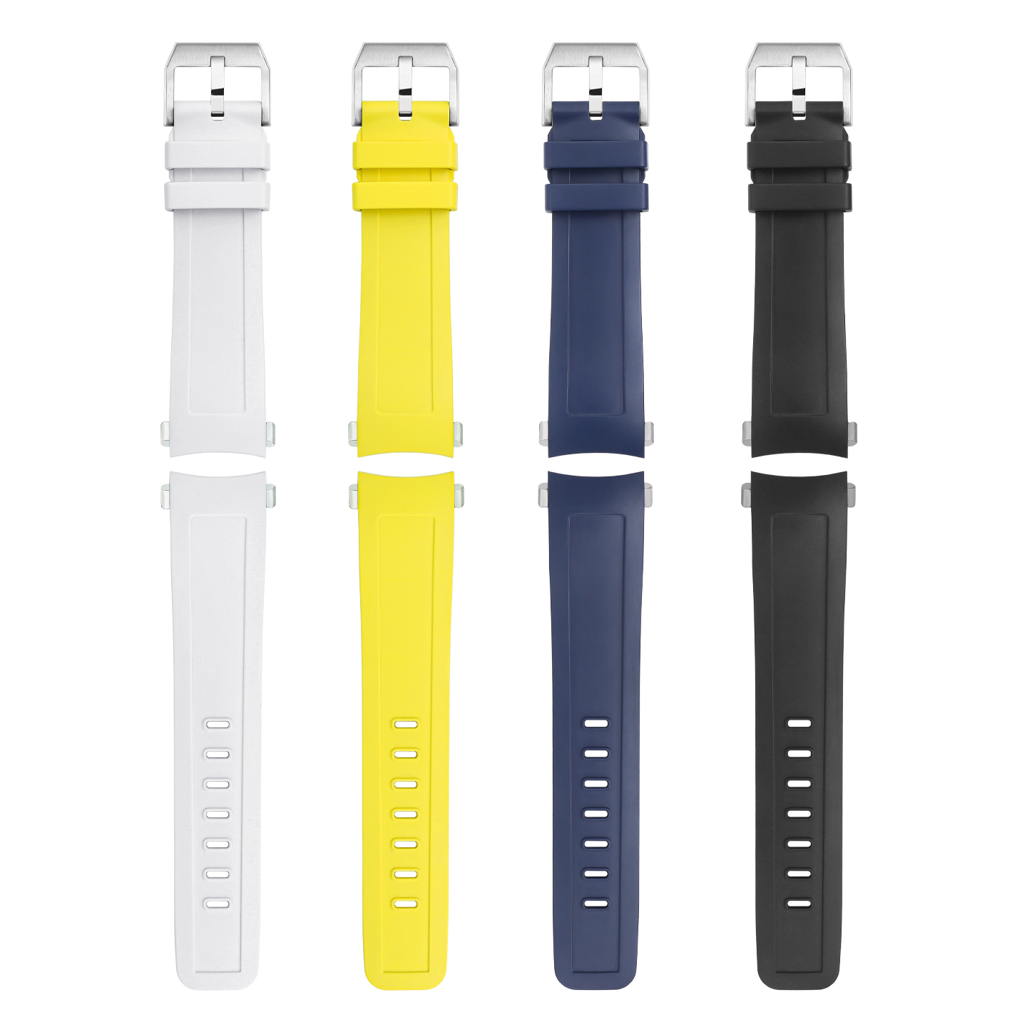 Compatible with IWC Marine Chronograph 356802, 329005, 356811 Fluororubber Watch Strap Quick-Release Interface