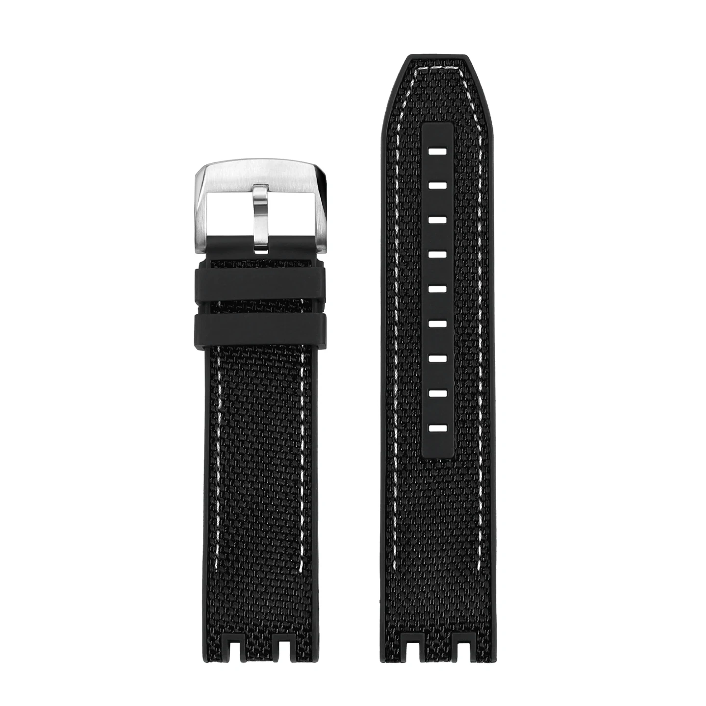 Replacement Nylon Rubber Strap for Tissot T115 MotoGP T115.417 T115.427, Waterproof Sports Racing Watch Band