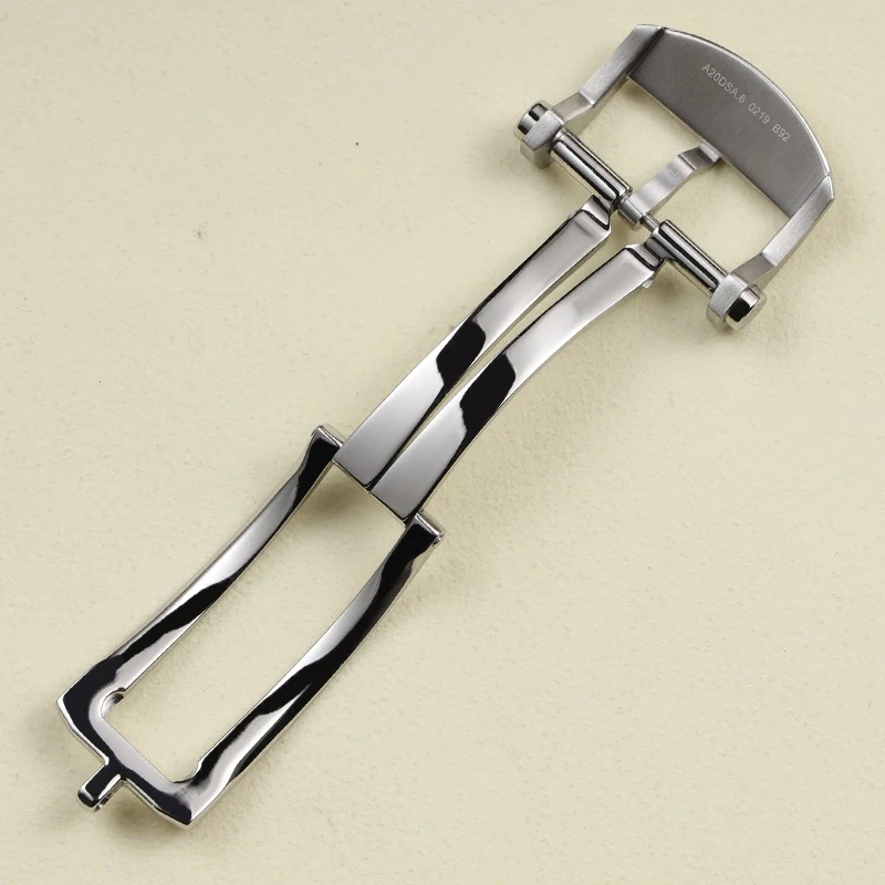 Replacement Folding Clasp for Breitling Watch Buckle 20mm Stainless Steel Deployment silver black Buckle Fit Leather Nylon Strap