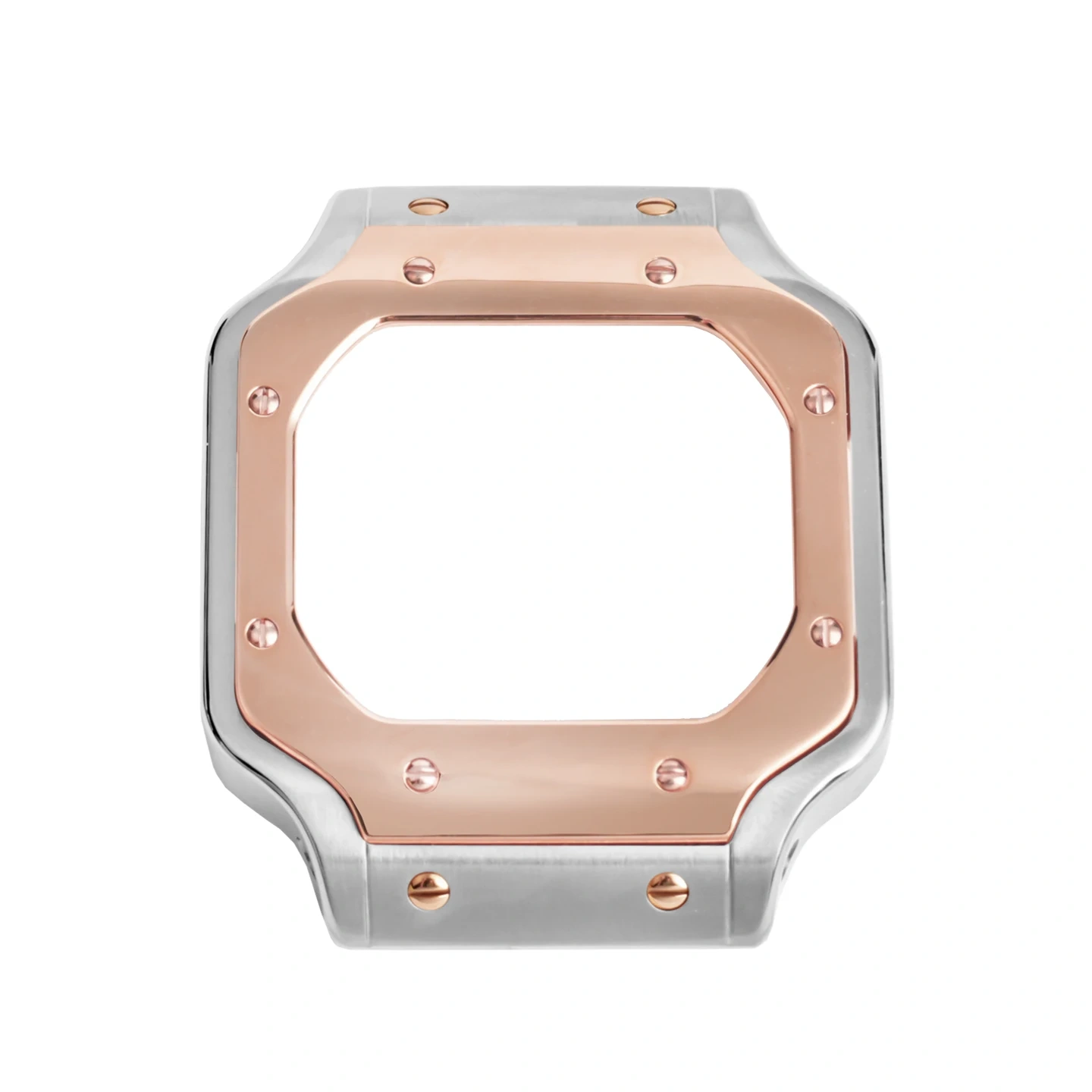 Full Stainless Steel Case & Silicone Strap Conversion Kit for Casio G-Shock 'Gold Square' DW-5600 GW-B5600 Metal Upgrade Set
