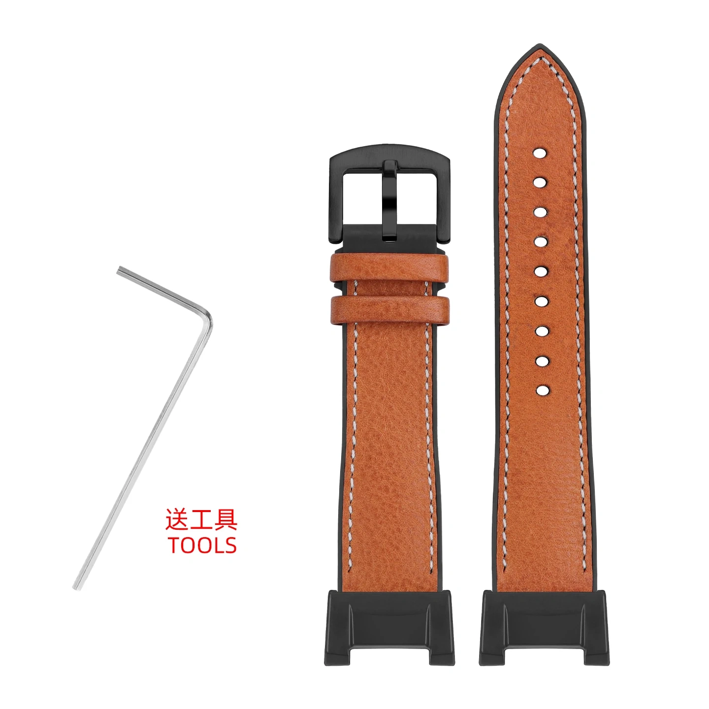 Replacement Italian Leather Waterproof Rubber Hybrid Strap for Casio G-Shock GWG-B1000 'Mudmaster 3rd Gen' (Module 5713)