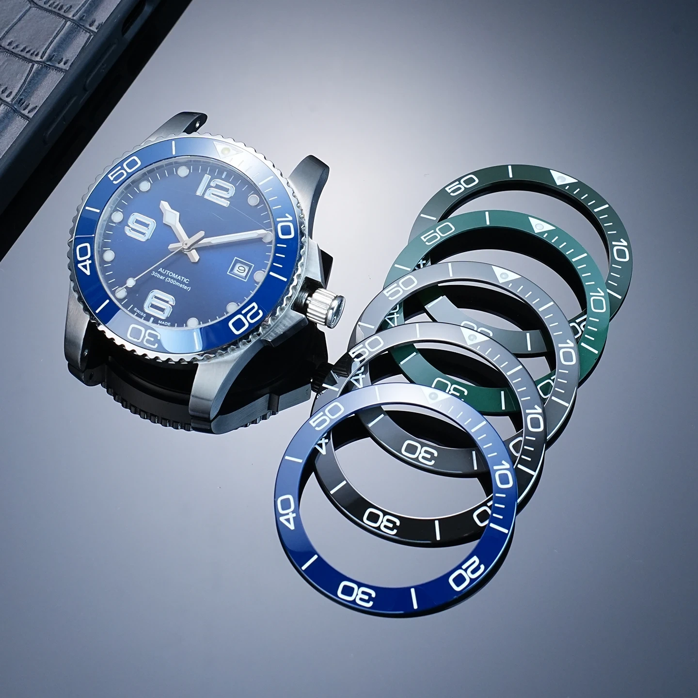 For Longines Conquest L3.781 L3.782 Ceramic Bezel Insert 39 41 40.6mm Luminous Scale Ring Replacement Watch Outer Ring Accessory