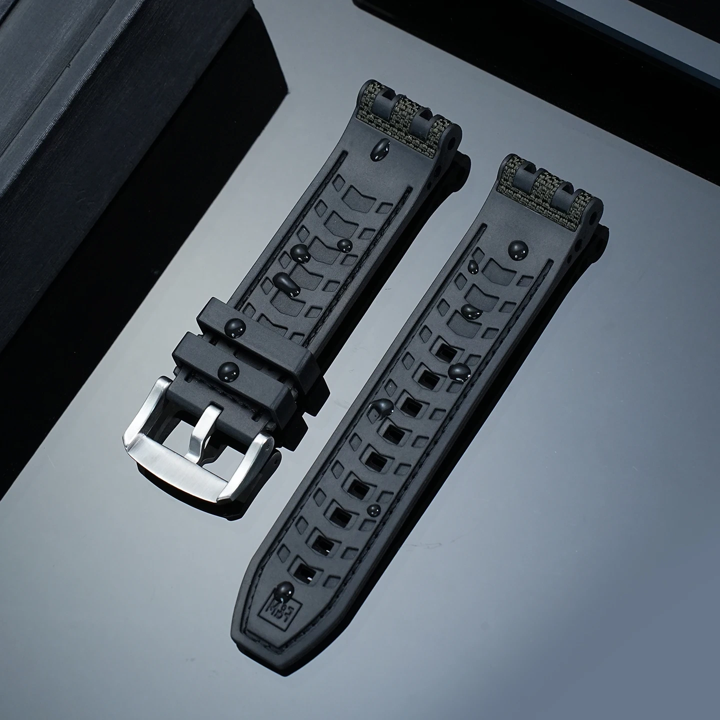 Replacement Nylon Rubber Strap for Tissot T115 MotoGP T115.417 T115.427, Waterproof Sports Racing Watch Band