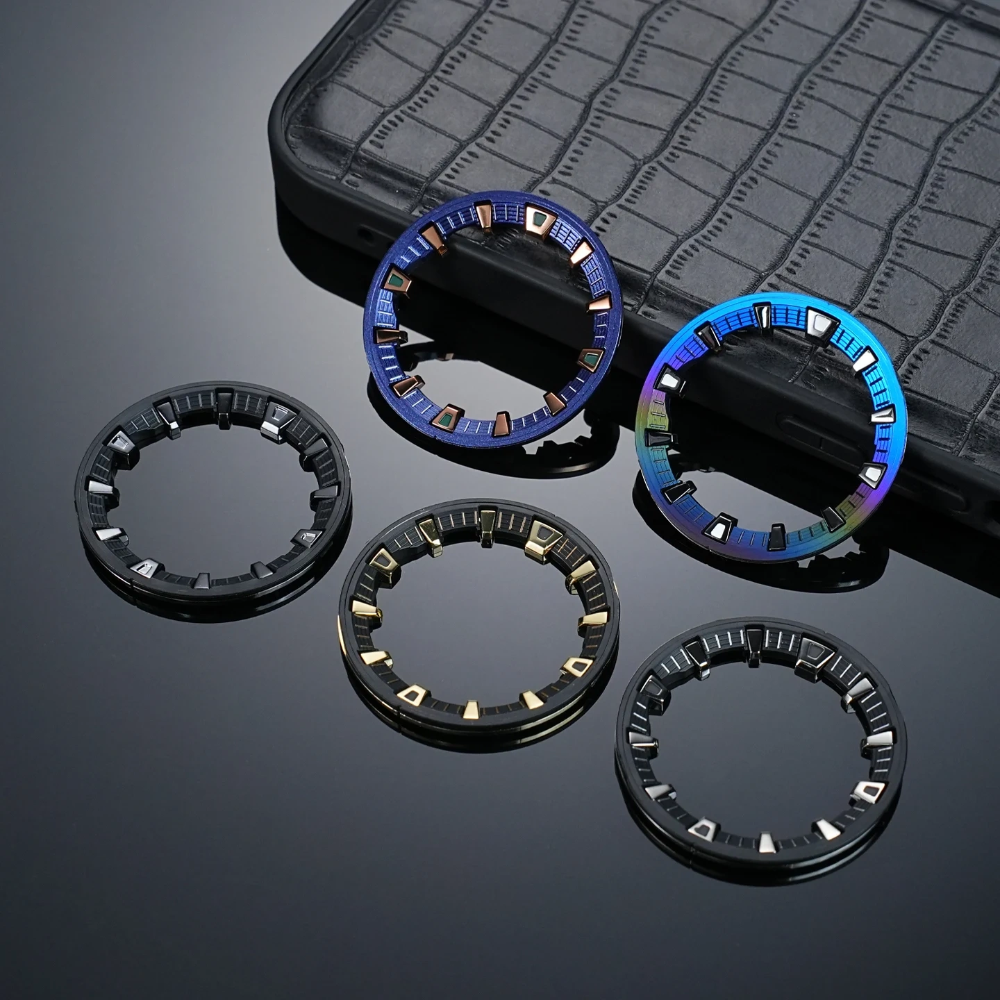 For Casio G-SHOCK GM-110B Small Steel Cannon Shadow Circle Modified Plastic Silicone Bezel Ring GM110 Scale Circle Accessories