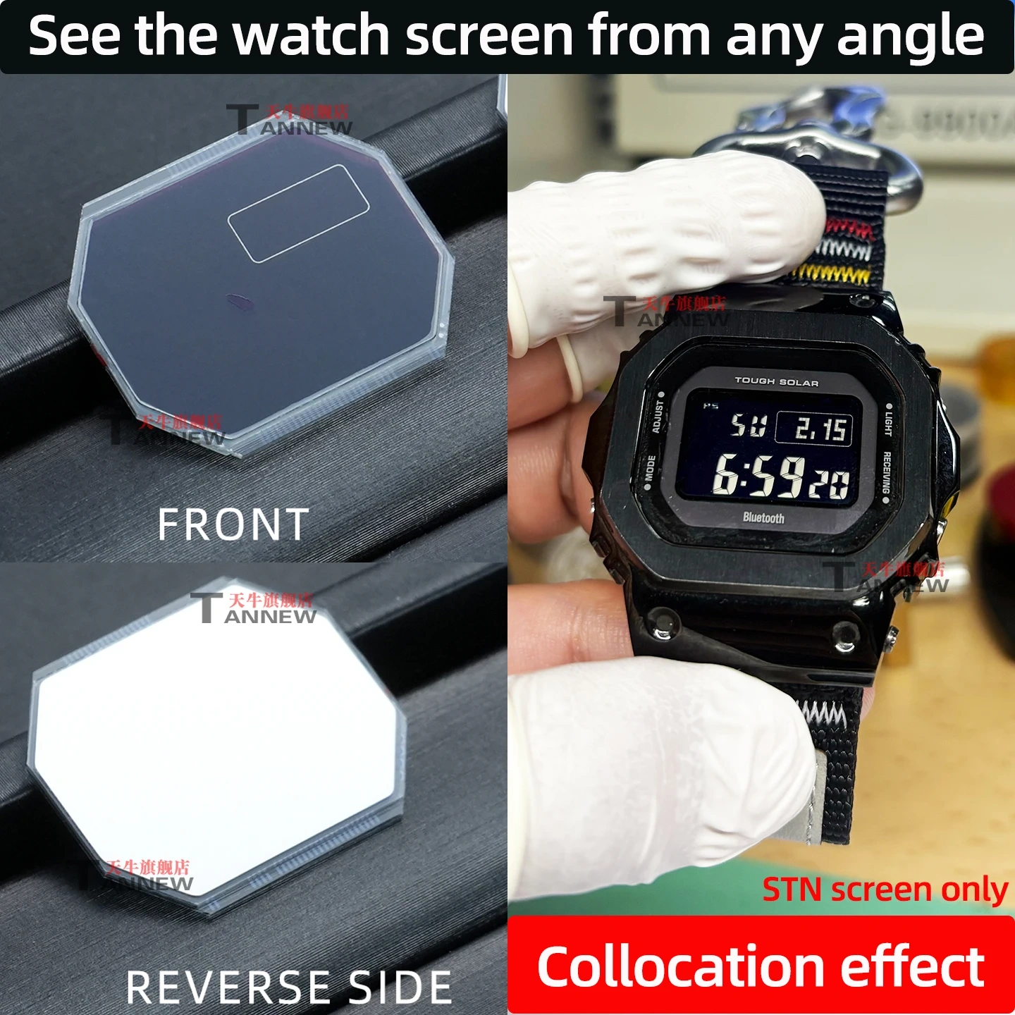 GWB5600 GMW-B5000 High Contrast STN LCD Display for Casio G-Shock 3459 3461 Replacement Screen Mod See the screen from any angle