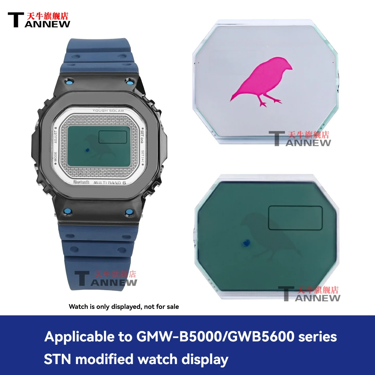 GWB5600 GMW-B5000 High Contrast STN LCD Display for Casio G-Shock 3459 3461 Replacement Screen Mod See the screen from any angle