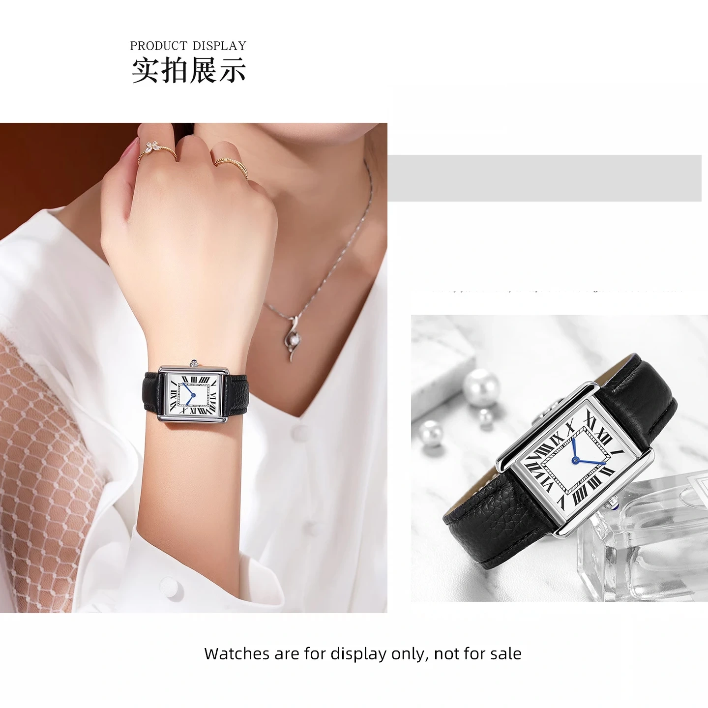 17mm 18mm 20mm Genuine Leather Watch Band for  Cartier Tank Must London Key, Replacement Calfskin Strap for Women & Men