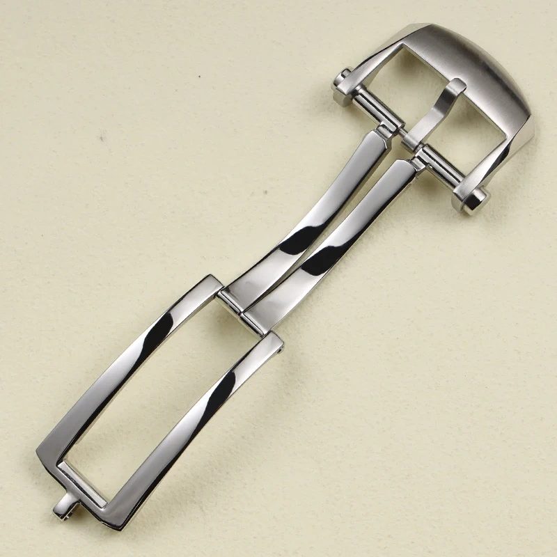 Replacement Folding Clasp for Breitling Watch Buckle 20mm Stainless Steel Deployment silver black Buckle Fit Leather Nylon Strap