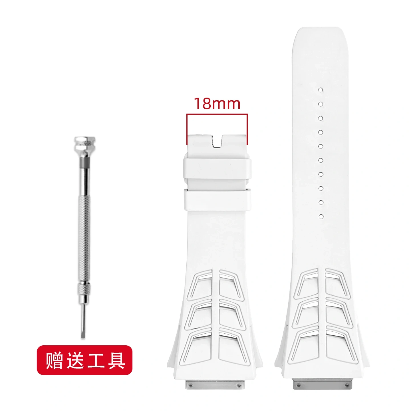 Replacement Soft & Waterproof Fluoroelastomer Strap with Folding Clasp for Richard Mille RM055 RM030 RM35-01 RM35-02 RM35-03