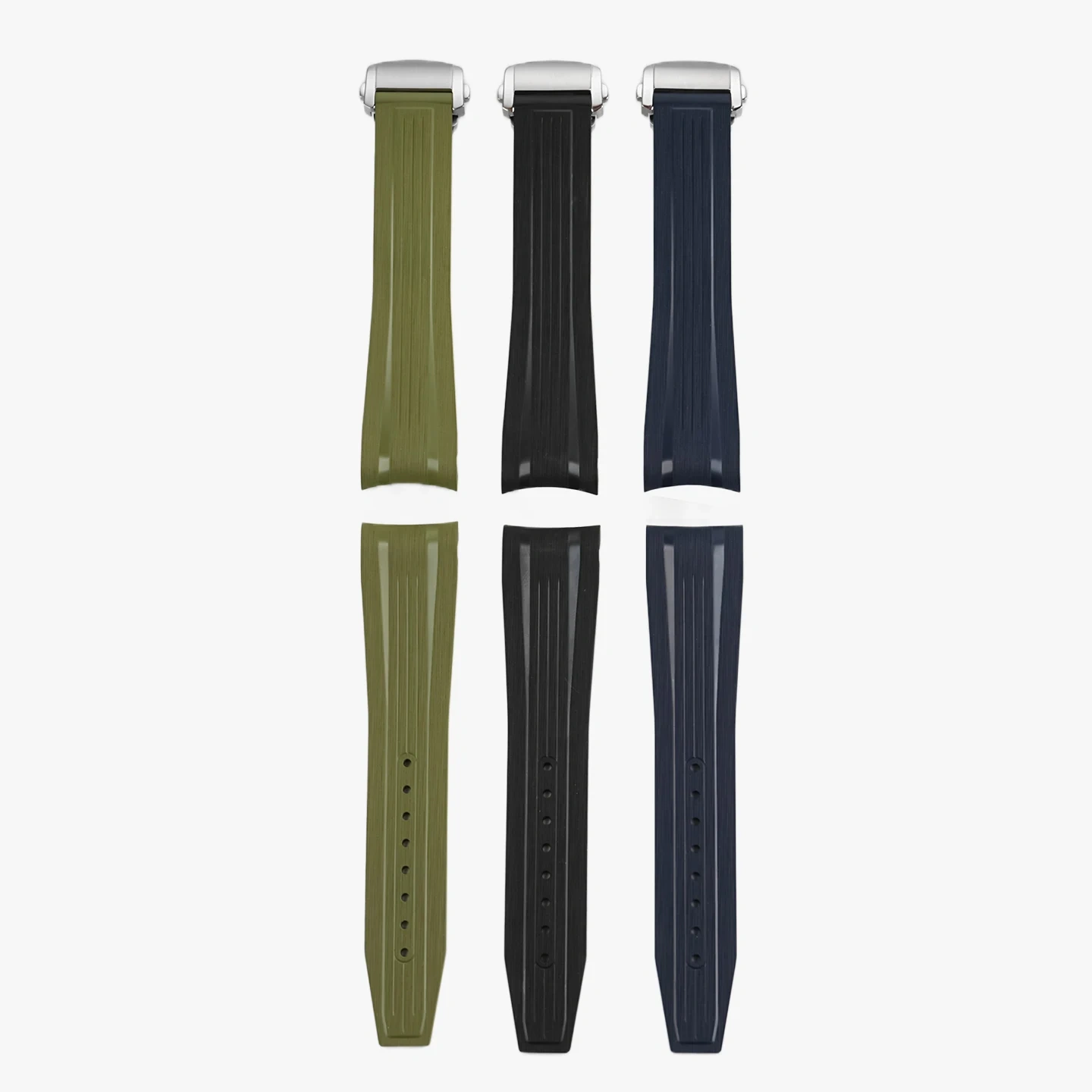21mm Fluoroelastomer (FKM) Strap for Longines HydroConquest GMT 41mm L3.781 L3.782 Waterproof Sports Replacement Band