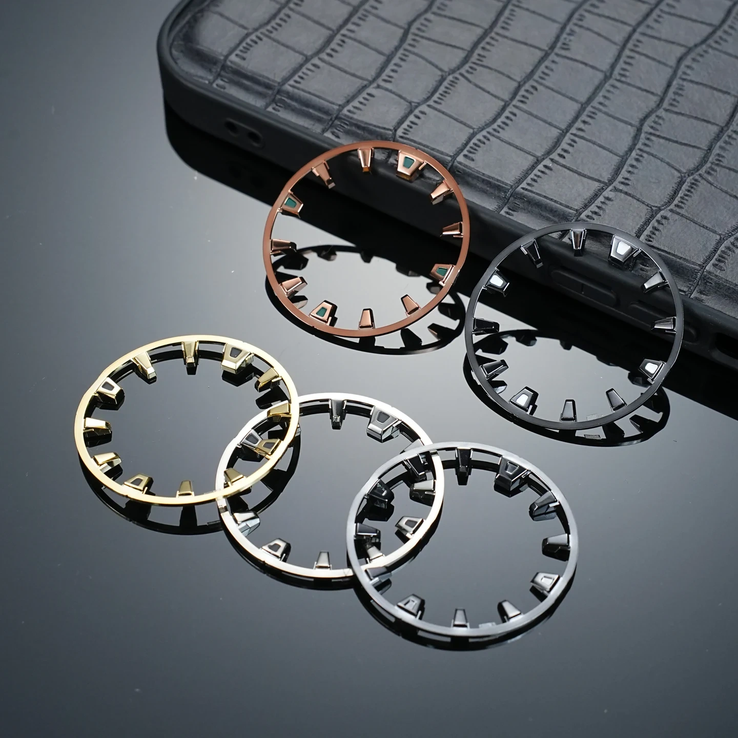 For Casio G-SHOCK GM-110B Small Steel Cannon Shadow Circle Modified Plastic Silicone Bezel Ring GM110 Scale Circle Accessories
