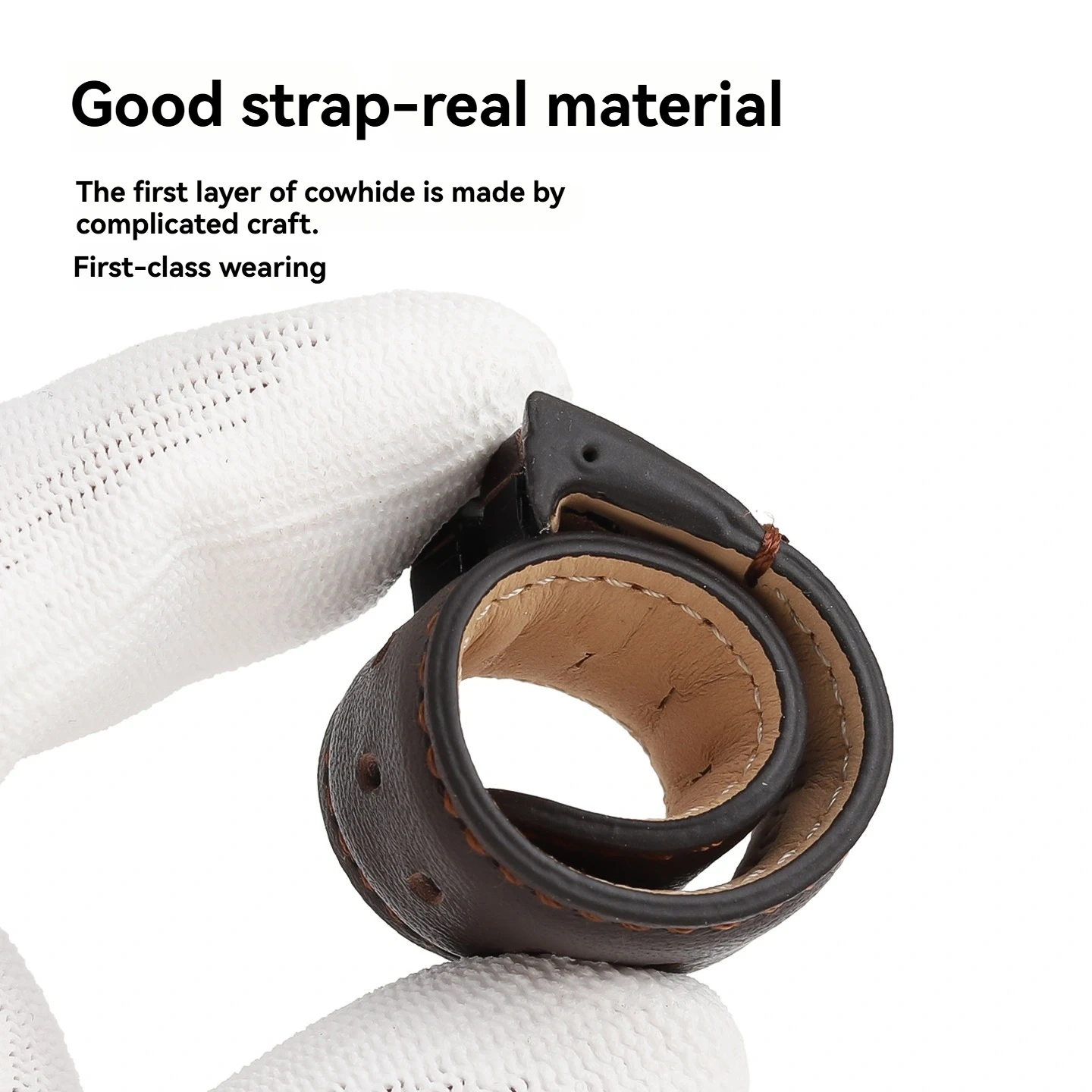 Replacement Croc-Embossed Leather Strap for Swatch YVS423 YVS420, 21mm Cowhide Band with Grooved Ends for Men
