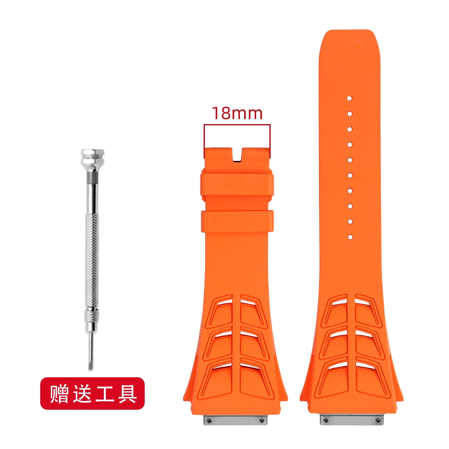 Replacement Soft & Waterproof Fluoroelastomer Strap with Folding Clasp for Richard Mille RM055 RM030 RM35-01 RM35-02 RM35-03