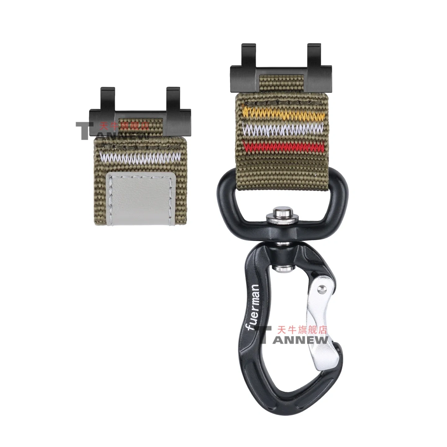 Woven Nylon Strap with Carabiner for Casio G-Shock 'Iron Heart' MTG-B1000 G1000 S1000, Tactical Outdoor Conversion Kit