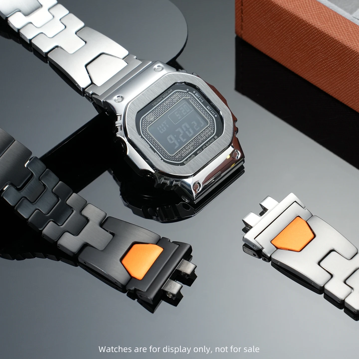 Ultra-Light Titanium Alloy Full Conversion Kit for Casio G-Shock GMW-B5000,Complete Metal Case & Bracelet Set for Square Watch