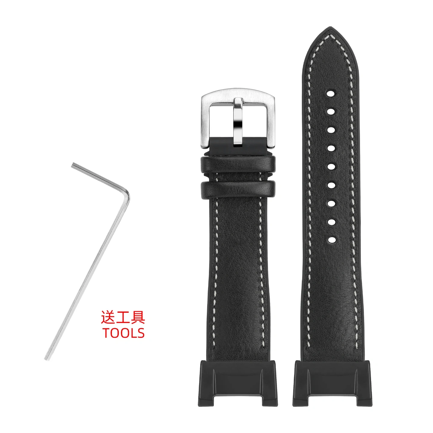 Replacement Italian Leather Waterproof Rubber Hybrid Strap for Casio G-Shock GWG-B1000 'Mudmaster 3rd Gen' (Module 5713)