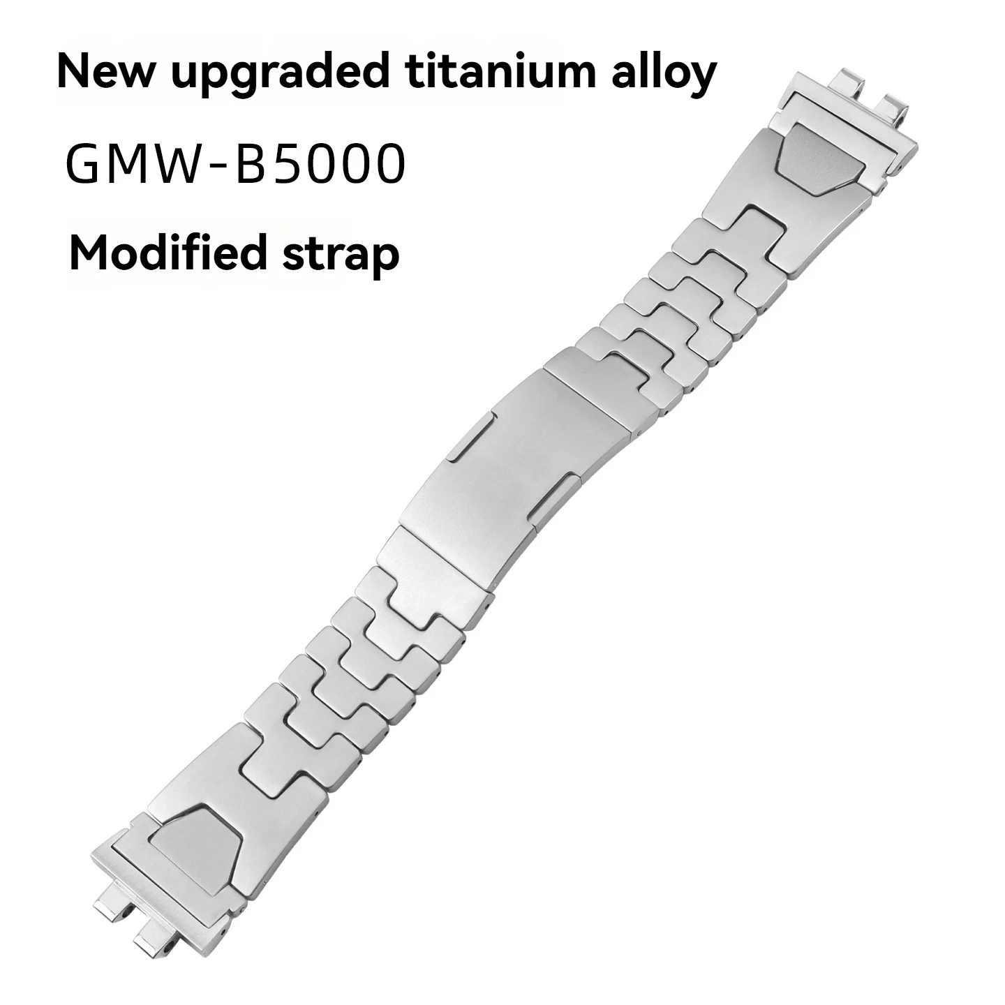 Ultra-Light Titanium Alloy Full Conversion Kit for Casio G-Shock GMW-B5000,Complete Metal Case & Bracelet Set for Square Watch