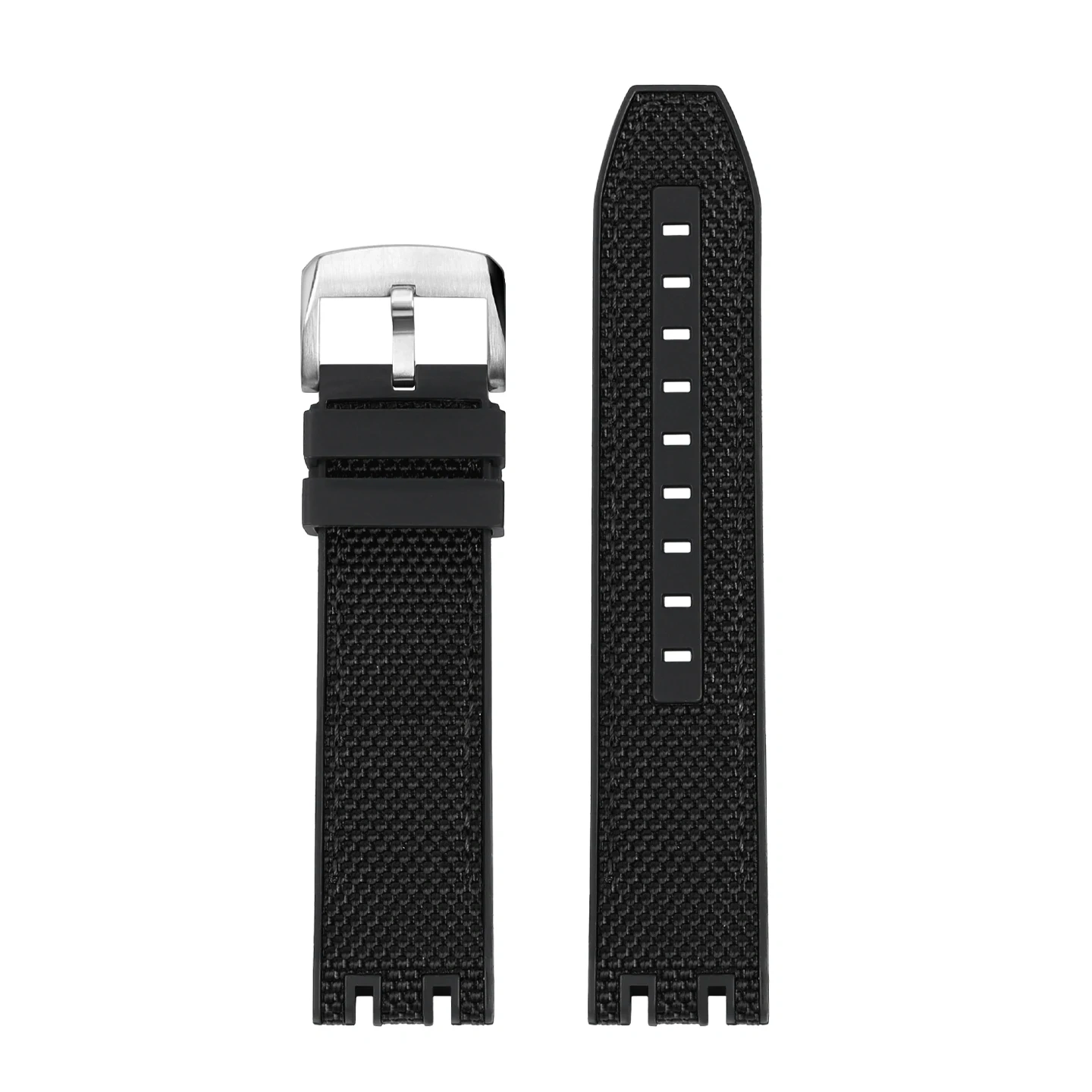 Replacement Nylon Rubber Strap for Tissot T115 MotoGP T115.417 T115.427, Waterproof Sports Racing Watch Band