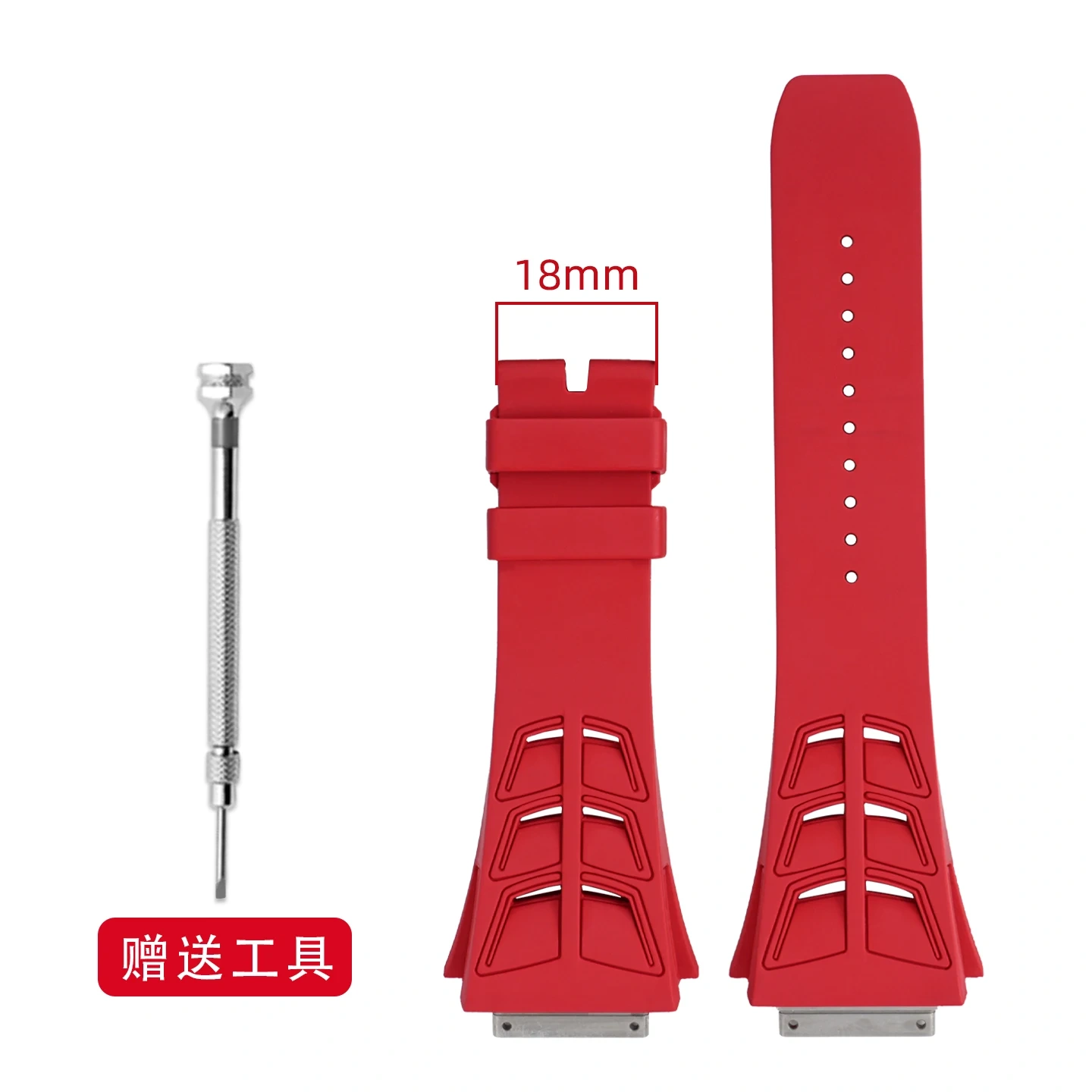 Replacement Soft & Waterproof Fluoroelastomer Strap with Folding Clasp for Richard Mille RM055 RM030 RM35-01 RM35-02 RM35-03