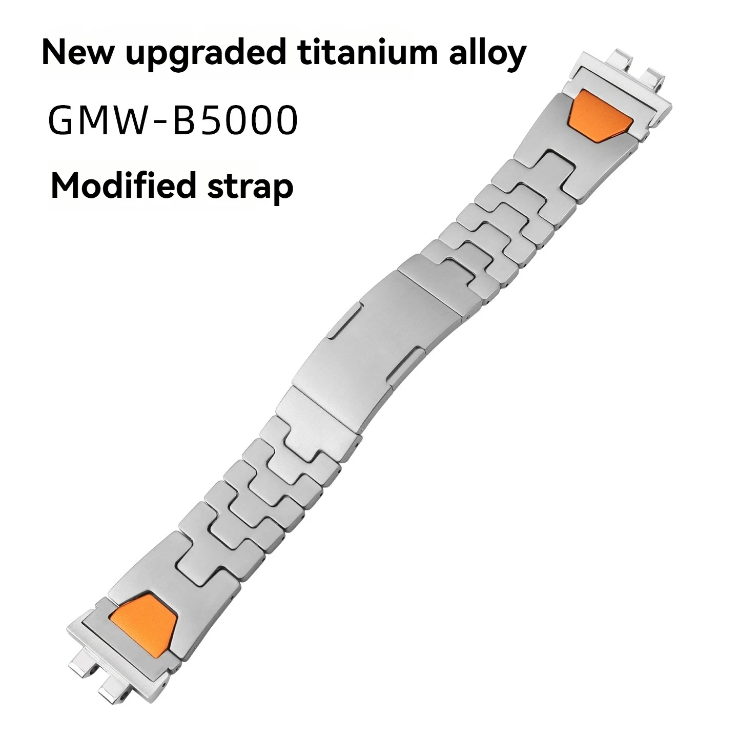 Ultra-Light Titanium Alloy Full Conversion Kit for Casio G-Shock GMW-B5000,Complete Metal Case & Bracelet Set for Square Watch