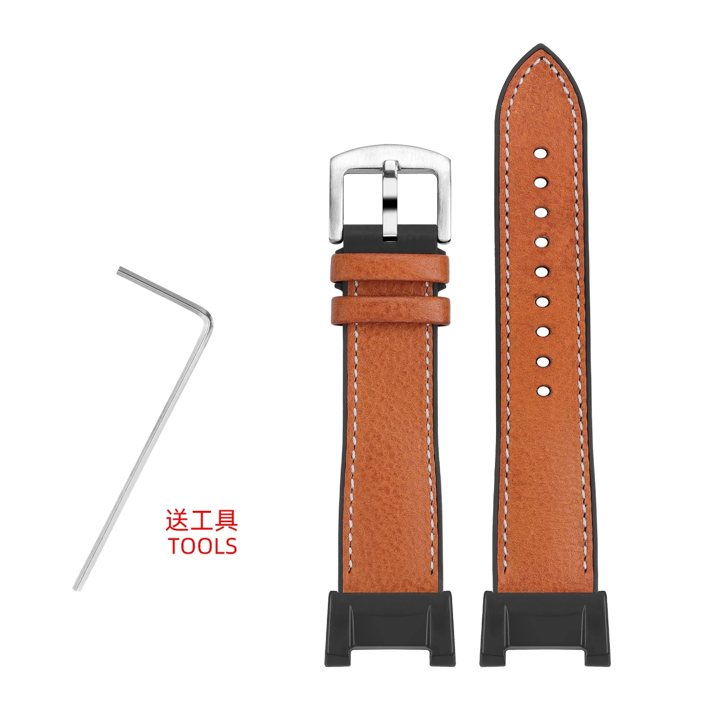 Replacement Italian Leather Waterproof Rubber Hybrid Strap for Casio G-Shock GWG-B1000 'Mudmaster 3rd Gen' (Module 5713)