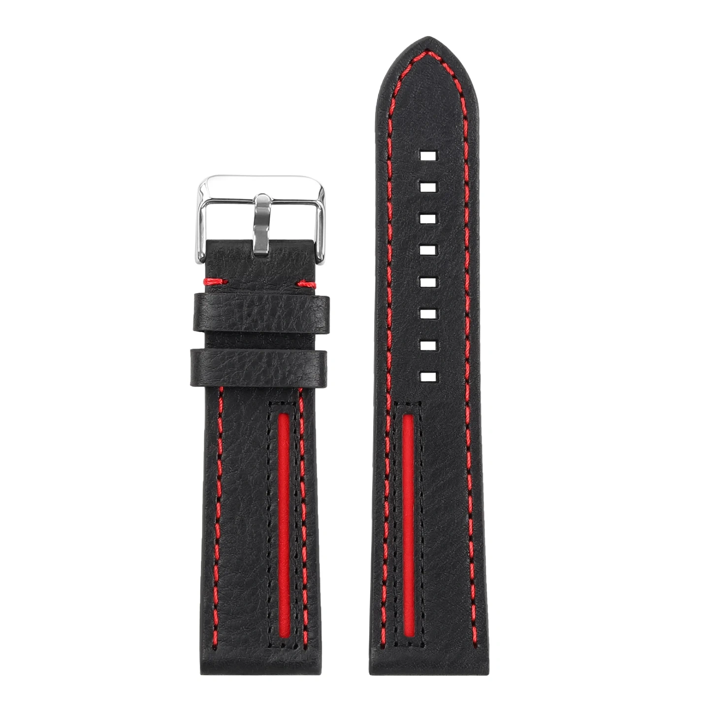 Replacement Cowhide Leather Strap for Casio Edifice Red Bull Racing EFS-S510 EFS-S580 EFR-303 EQB-1000, 22mm Cowhide Band