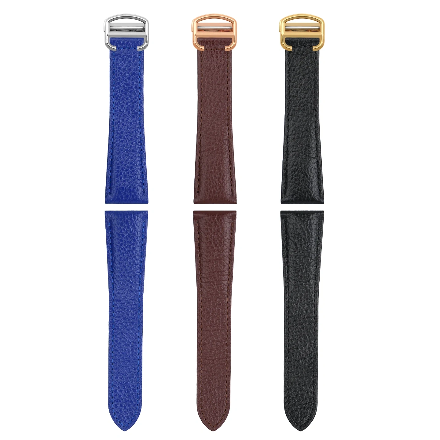 17mm 18mm 20mm Genuine Leather Watch Band for  Cartier Tank Must London Key, Replacement Calfskin Strap for Women & Men