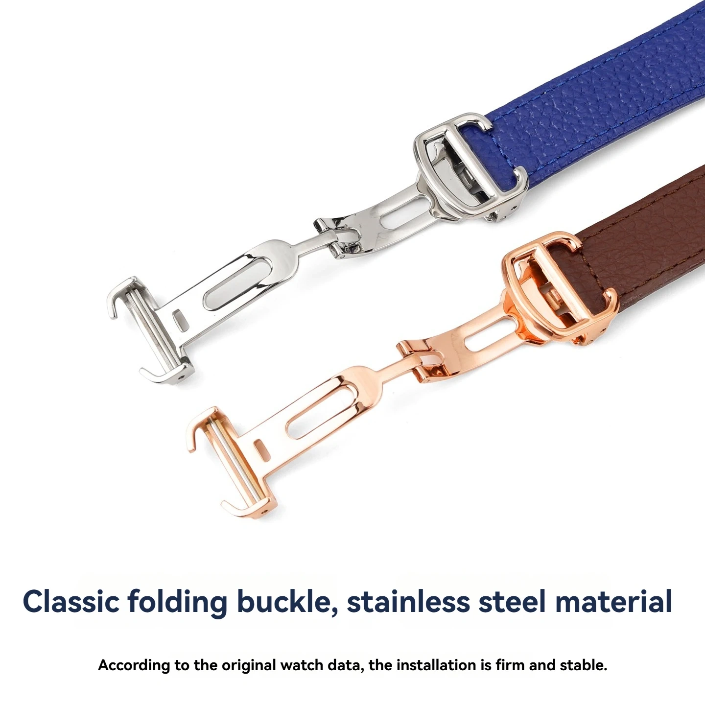 17mm 18mm 20mm Genuine Leather Watch Band for  Cartier Tank Must London Key, Replacement Calfskin Strap for Women & Men