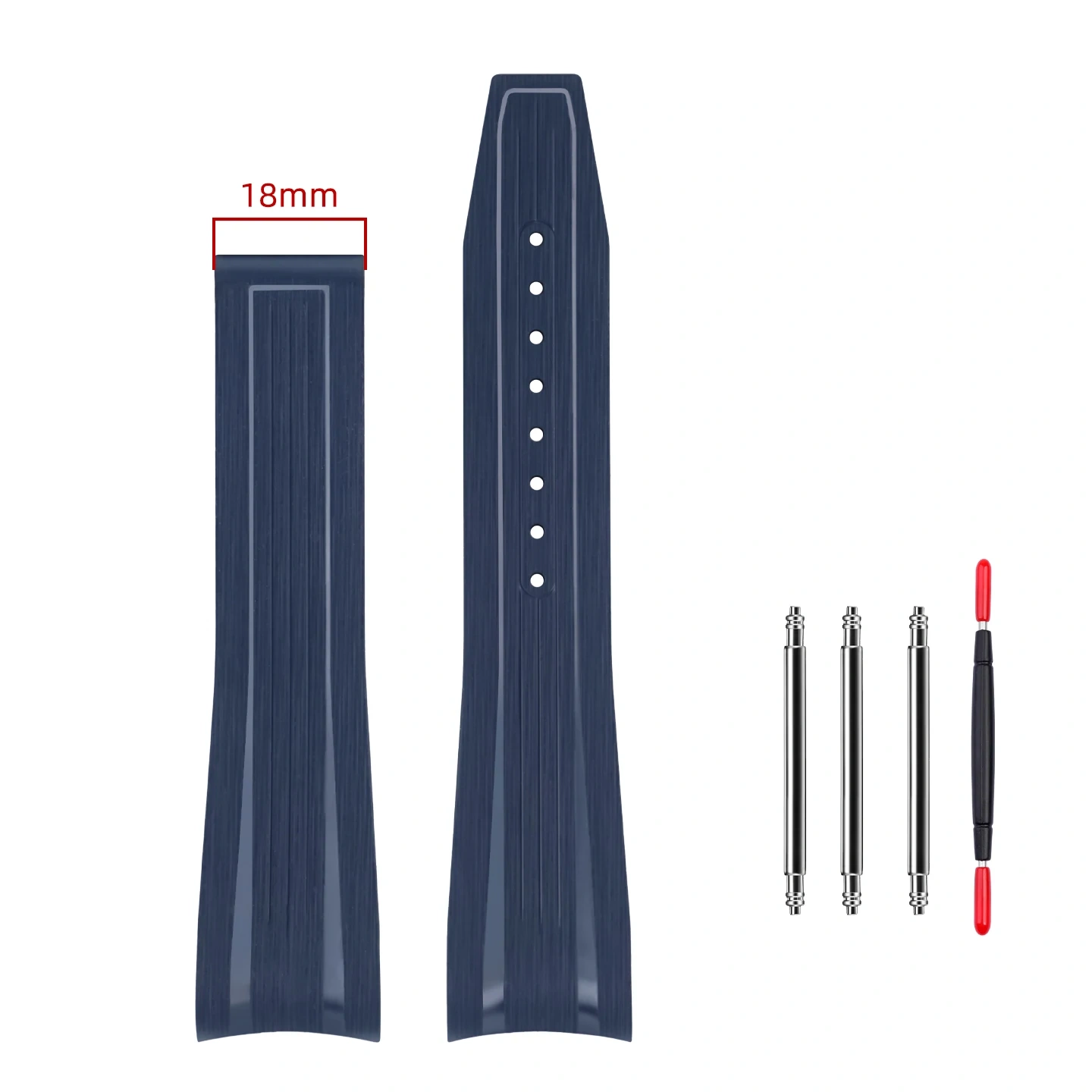 21mm Fluoroelastomer (FKM) Strap for Longines HydroConquest GMT 41mm L3.781 L3.782 Waterproof Sports Replacement Band