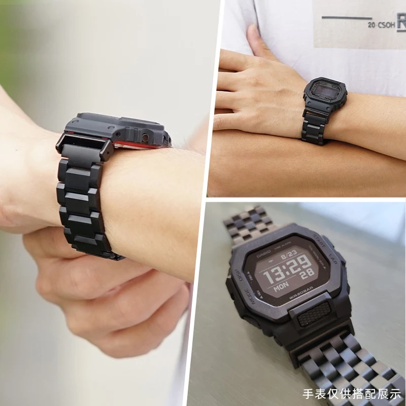 Retrofit Solid Stainless Steel Watch Band Bracelet 16mm For Casio Series GBX100 GA100 GA110 DW5600 DW5000 M5610 Men Watch Strap
