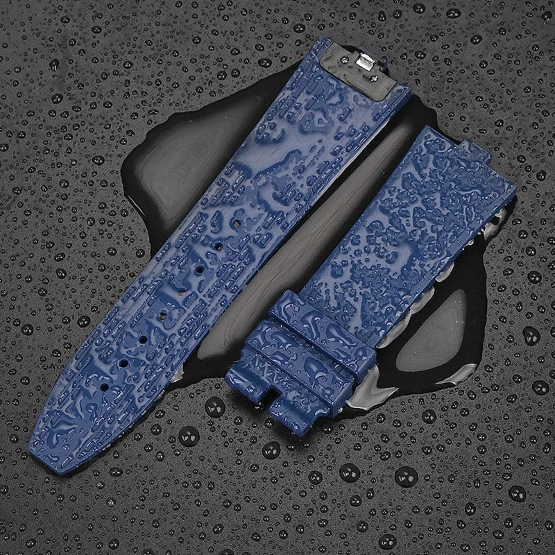 Quick Release Convex Interface Watch Strap For VC Vacheron Constantin Series 4300V 4500V 5500V 7900V Fluoro Rubber Men Watchband