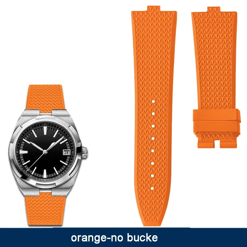 Quick Release Convex Interface Watch Strap For VC Vacheron Constantin Series 4300V 4500V 5500V 7900V Fluoro Rubber Men Watchband
