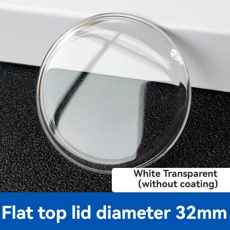 32mm Flat Top Mineral Glass Crystal with Large Beveled Edge transparent Replacement Watch Glass for Seiko Scratch-Resistant Lens