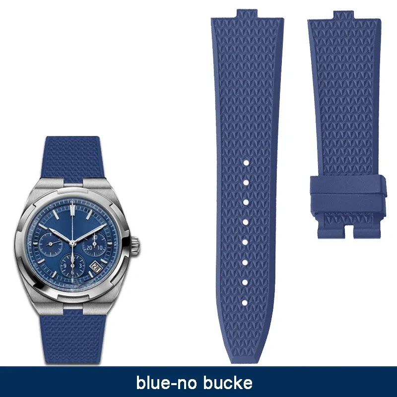 Quick Release Convex Interface Watch Strap For VC Vacheron Constantin Series 4300V 4500V 5500V 7900V Fluoro Rubber Men Watchband