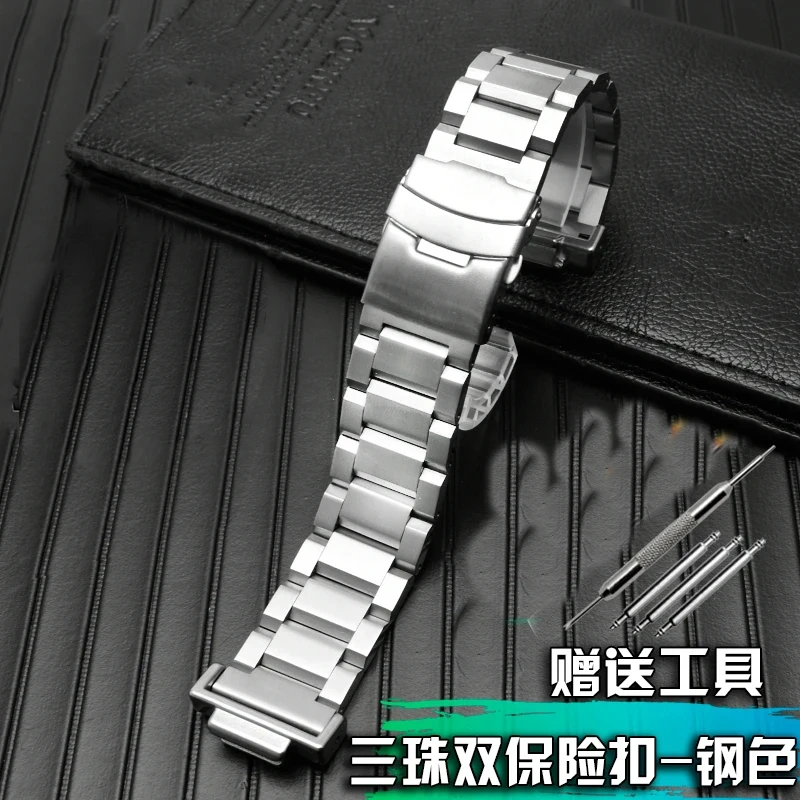 Retrofit Solid Stainless Steel Watch Band Bracelet 16mm For Casio Series GBX100 GA100 GA110 DW5600 DW5000 M5610 Men Watch Strap