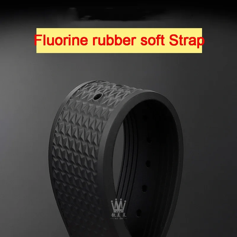 Quick Release Convex Interface Watch Strap For VC Vacheron Constantin Series 4300V 4500V 5500V 7900V Fluoro Rubber Men Watchband