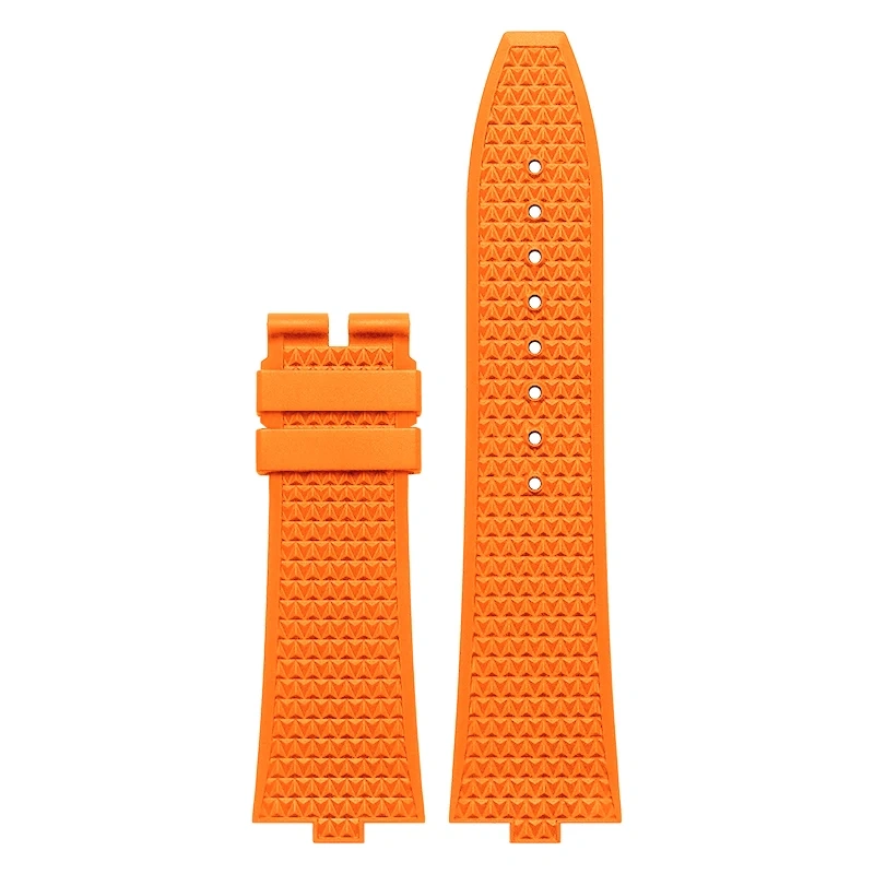 FKM Rubber Watchband Fit For Vacheron Constantin Overseas 4500V 5500V 7900V Streel End Linking Watch Straps