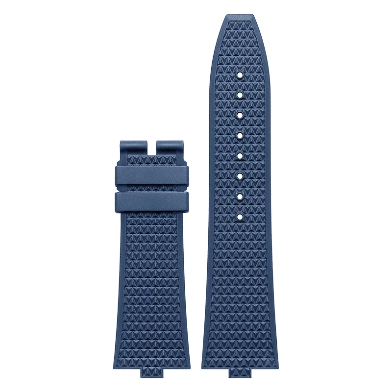 FKM Rubber Watchband Fit For Vacheron Constantin Overseas 4500V 5500V 7900V Streel End Linking Watch Straps