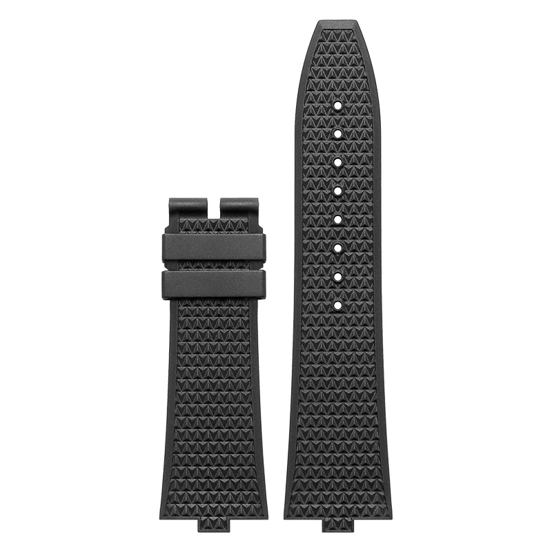 FKM Rubber Watchband Fit For Vacheron Constantin Overseas 4500V 5500V 7900V Streel End Linking Watch Straps
