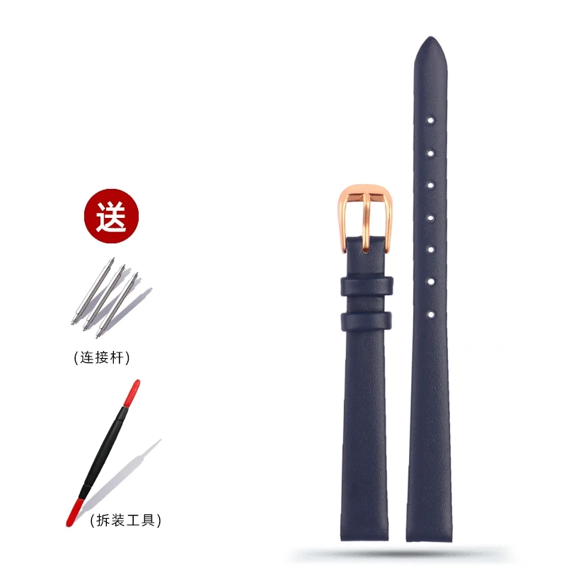 Soft Elegant Geunine Leather Strap Women Watch Band 6mm 8mm 10mm 12mm 14mm Small Size Width First Layer Cowhide Lady Watchband