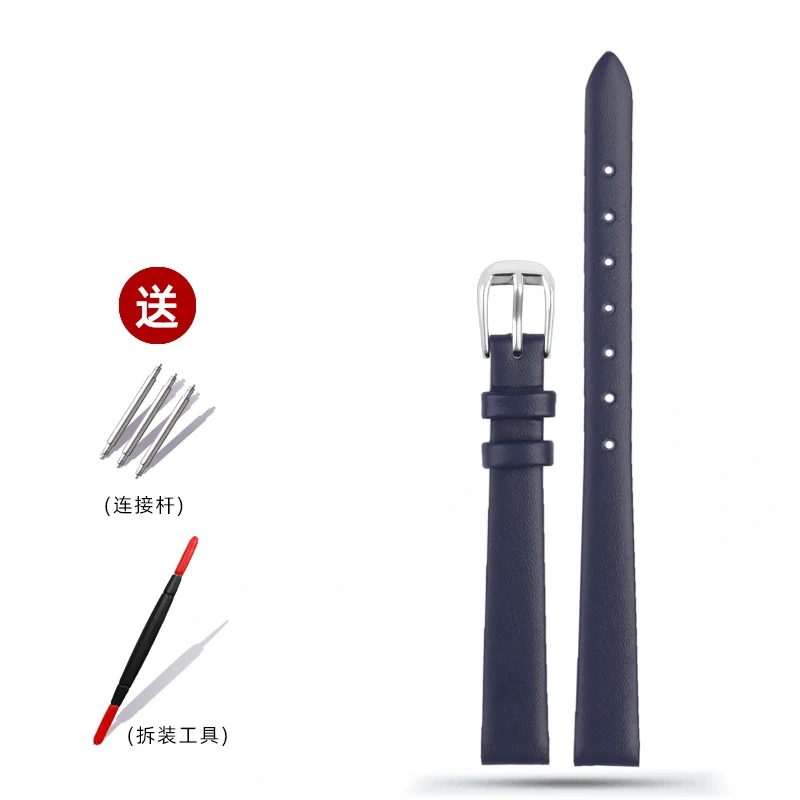 Soft Elegant Geunine Leather Strap Women Watch Band 6mm 8mm 10mm 12mm 14mm Small Size Width First Layer Cowhide Lady Watchband