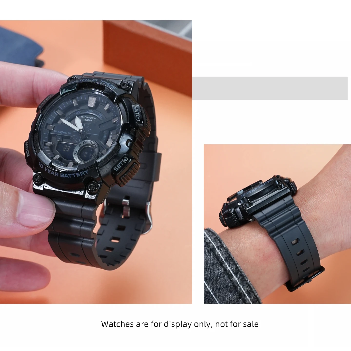 For Casio MRW-S300H-3BV S310H Resin Strap, Replacement Watch Band for Men, Unisex Resin Watch Band Accessories