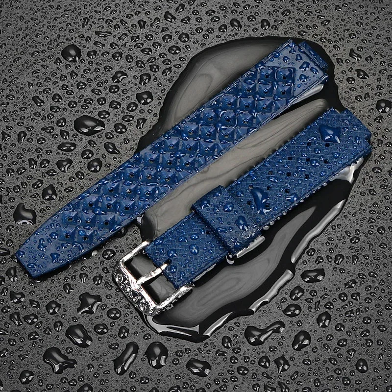 Rubber Watch Band Q114k Dedicated For LV Louis Vuitton Tambour Watch Strap Q1121 Men Sports Silicone Bracelet 20×12MM Wristband