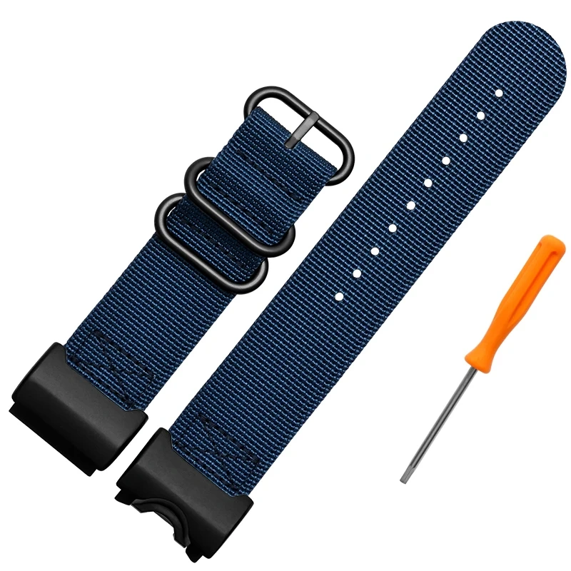 Stainless Steel Watch Band For G-SHOCK Casio Big Mud King Modified GWG-1000 GB/GG GWG/GSG100 Nylon Canvas Watch Strap bracelet